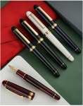 プラチナ 万年筆 PNB-13000 PLATINUM ＃3776 センチュリー CENTURY 大型14K GT ブラック/シュノンソーホワイト/ローレルグリーン... 