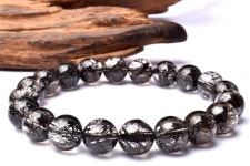 ブラックブロンズルチルクォーツ　10mm　ブレスレット_H6922：天然石　パワーストーン　ラトリエ最安値，100%新品