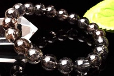 ブラックブロンズルチルクォーツ　10mm　ブレスレット_H6922：天然石　パワーストーン　ラトリエ最安値，100%新品