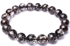 ブラックブロンズルチルクォーツ　10mm　ブレスレット_H6922：天然石　パワーストーン　ラトリエ最安値，100%新品