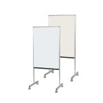 【同梱・代引き不可】馬印　UD案内板　ホーローホワイトボード/掲示板(912アイボリー)　キャスター付き　W615×D460×H1392　Y8HK600C：... 