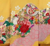 お宮参り 女の子 着物 祝着 正絹 のしめ 初着 産着 黄色 新品j3105：あこがれゆめセール，100%新品