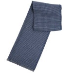 フリンジ 千鳥格子 ウール100% グレー/ダークネイビー/ベイビーブルー 29111【要エントリ】【R3/3/29 2時迄】：ブランド新品，定番人気