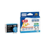 (まとめ) エプソン EPSON インクカートリッジ シアン 小容量 ICC51 1個 【×10セット】：インテリアの壱番館SALE，限定SALE