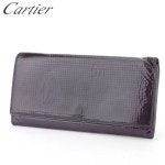財布 レディース メンズ ハッピーバースデー パープル シルバー エナメルレザー Cartier 【カルティエ】 G1422：ブランドデポ定番人気，高品質