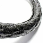 Azur ハンドルカバー 4t フルコンファイター(H4.8-H11.3) ステアリングカバー 木目ブラック 2HL(外径約47-48cm) XS57A24A-2HL-005：... 