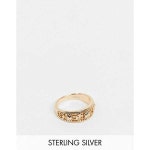 リーガルローズ レディース リング アクセサリー Regal Rose ring with stars and moon etching in sterling silver gold plate Gold：... 