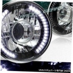 Headlight 7インチラウンドH6024 H6014 H6017... H6014 H6017 BLACK HOUSING WHITE LED RING... H6014 H6017ブラックハウジングホワイトLEDリ... 