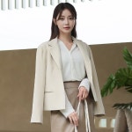 [몬트 크리미 컬러 싱글 숏자켓]