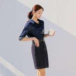 [에코 퓨어 리사이클링 생지 데님 스커트] My Classy Style, ODE