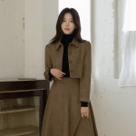 (주)세인프로덕션 | (주)오드와 - 세인 스웨이드 크롭 셋업 자켓