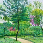 박화영 | Green tree and pink :: 오픈갤러리