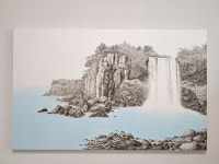 신미정 | 제주 여행산수_정방폭포 :: 오픈갤러리