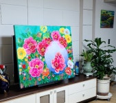 임승희 | Oh! happy day ( 달항아리. 아름다운 목단꽃 ). :: 오픈갤러리 임승희 | Oh!  happy  day  ( 달항아리. 아름다운 목단꽃 ). :: 오픈갤러리