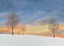 란 | 눈 위에 물든 저녁 노을 :: 오픈갤러리