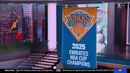 방송에서 공개된 뉴욕 닉스 NBA 컵 우승 배너 - 매니아 커뮤니티 NBA News 게시판