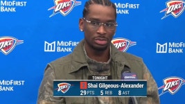 다음 경기인 스퍼스전을 앞둔 SGA 인터뷰 - MANIA