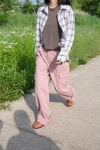 오무수히 stitch cotton cargo pants(3colors)