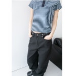 오무수히 concho wide black denim(S-L)