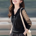 G126885소메레이스 V넥 블랙 니트티셔츠 니트블라우스