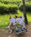 온트러스트 (UNISEX) 레이싱 프린팅 오버핏 티셔츠
