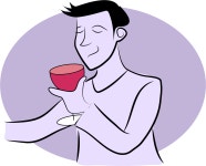 Clipart - Man Drinking Wine