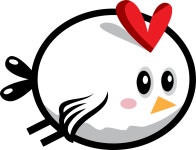 Clipart - Flying bird 19 (frame 4)