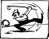 Clipart - Cartoon Golfer