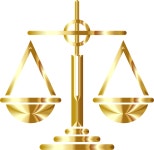 Clipart - Gold Scales Of Justice Icon