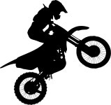 Clipart - Motocross Silhouette 2