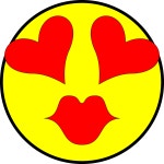 Clipart - Kissing smiley