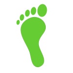 green foot print - Openclipart