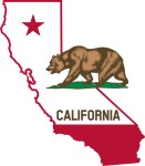 California - Outline and Flag - Openclipart