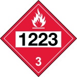 UN 1223 (Kerosene) Flammable Placard - Openclipart