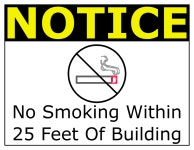 No Smoking Within 25 Feet - Openclipart
