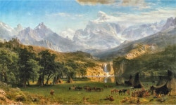 The Rocky Mountains Landers Peak By Albert Bierstadt Contrast Enhanced - Openclipart