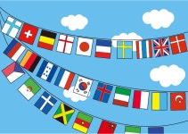International Flags Scene - Openclipart