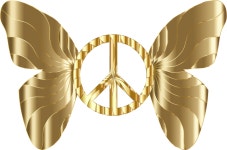 Groovy Peace Sign Butterfly 10 - Openclipart