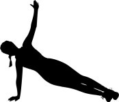 Fitness Woman Silhouette - Openclipart