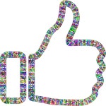Prismatic Guilloche Thumbs Up - Openclipart