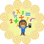 Framed Math Girl - Openclipart