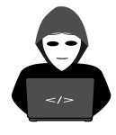Anonymous hacker behind pc - Openclipart