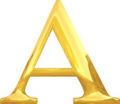 Gold typography A - Openclipart