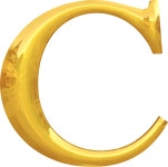 Gold typography C - Openclipart