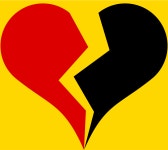 Broken Heart with German national colors - Openclipart