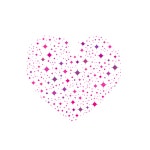 Diamond pattern pink heart - Openclipart