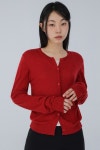 [퍼지스캔]소프트 스탠다드 가디건 레드 [W CONCEPT]