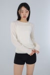 칙스 소프트 스탠다드 라운드 니트 아이보리