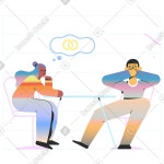 No comments illustration in Computer Marginalia style download in PNG, SVG