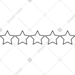 Five stars clipart images in SVG, PNG, GIF